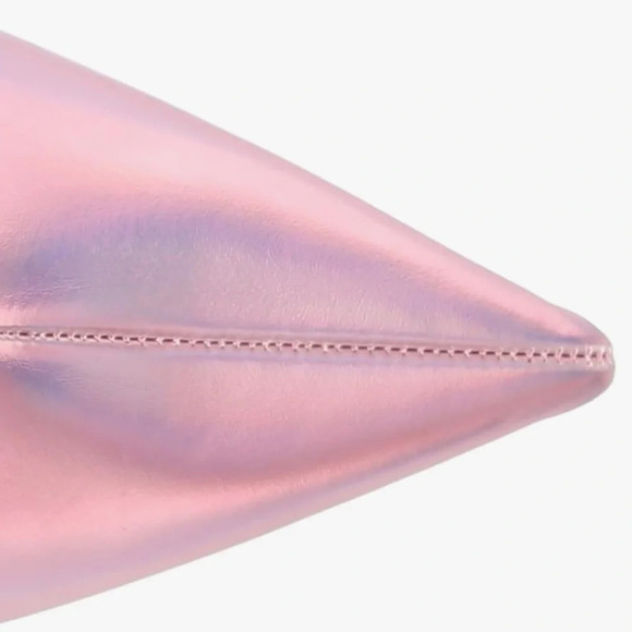 Steve Madden Sz 6 Pink Patent Pearlized Iridescent Point Toe Boots Sarina NWT - Picture 13 of 16
